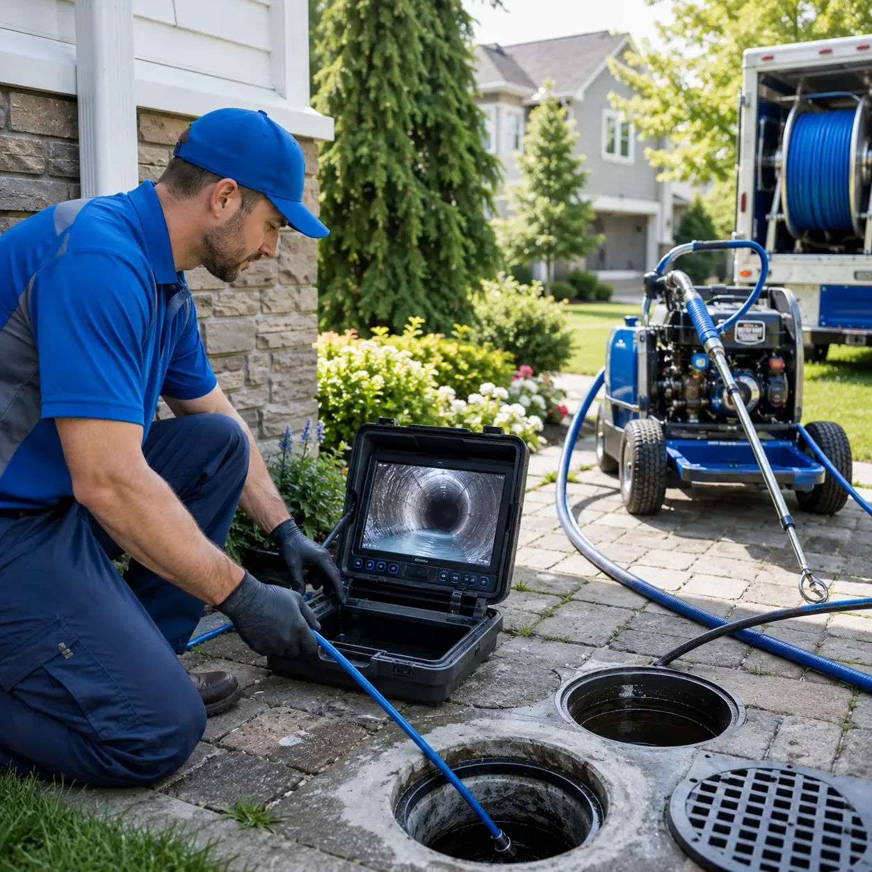 Outdoor drain cleaning professionals serving Earlham, IA